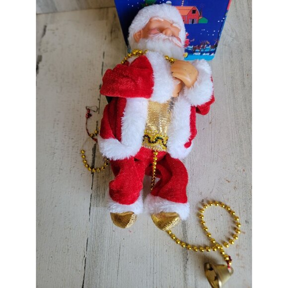 Vintage climbing animated Santa Claus Xmas home decor Bell - Picture 3 of 8